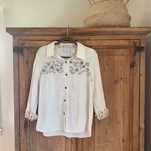 white button down | cute floral western style